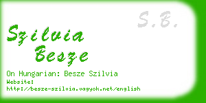 szilvia besze business card